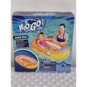Inflatable Boat Pool Raft Swimming Float New Junior Child Swim Toy H2O GO! Kids